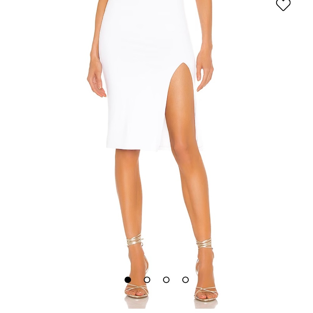 Super down Catie fitted skirt — white